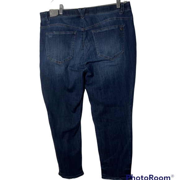 Wit & Wisdom High Rise Skinny Distressed Raw Hem Denim Jean - Picture 4 of 15